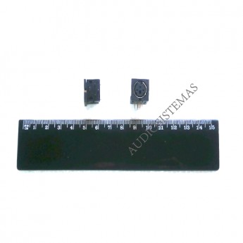Conector minidin 3 pin hembra chasis circuito impreso ( E-S30EH)